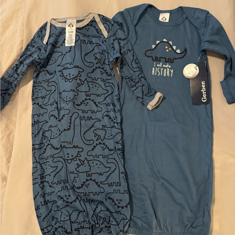 Gerber Blue Dinosaur Sleep Sacks - 2 Pack